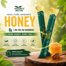 Load image into Gallery viewer, Natural Pure Organic Honey 8g Sachet (50 sachets) | Honey Sticks
